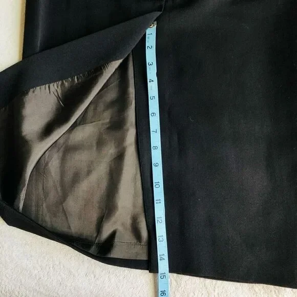 Dana Buchman Dark Brown Long Wool Maxi Skirt